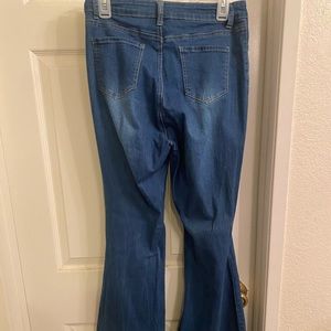 Blue bell bottom jeans
